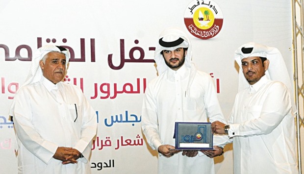 Tariq al-Hammadi receives an award on behalf of Elan Group.