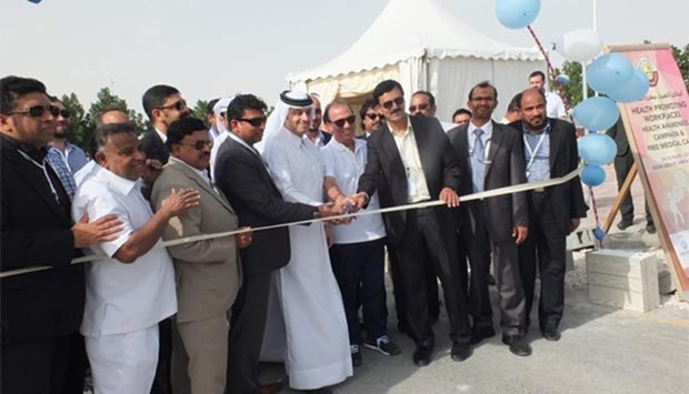 Dr Sheikh Mohamed Hamad al-Thani opening the medical camp