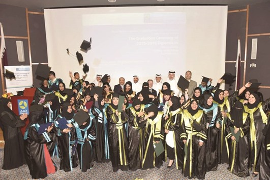 Graduates with HMC officials and other dignitaries during the recognition ceremony.