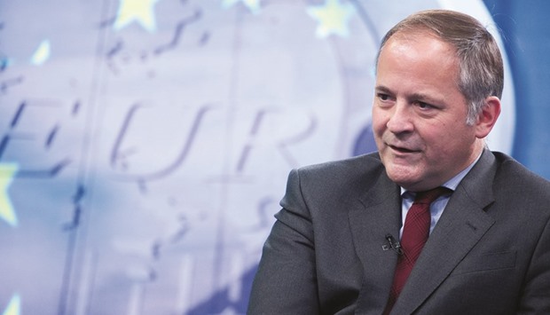 ECB executive board member Benoit Coeure speaks during a Bloomberg Television interview in London (file). It was u201cironicu201d that some of the harshest criticism against the ECB at the moment was coming from Germany, Coeure told Politico.