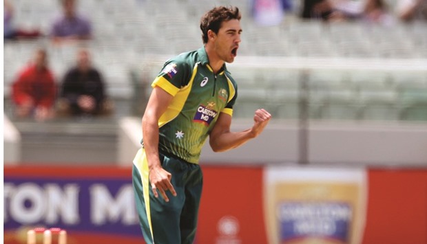 File picture of Mitchell Starc of Australia.