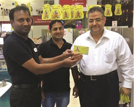 A customer has won a LG 65u201d Super HD TV worth QR12,999 in the ongoing Jumbo Mega Promotion.
