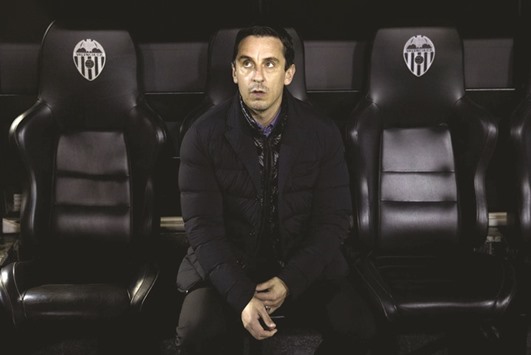 File picture of then Valencia coach Gary Neville.