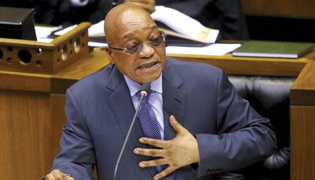 Zuma: Taking part in a top-level ANC meeting to discuss the court ruling.