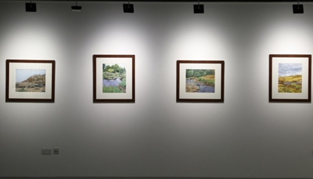 Some of the works displayed in the exhibition.