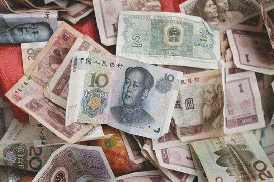 The yuan rose the most in almost three weeks yesterday.