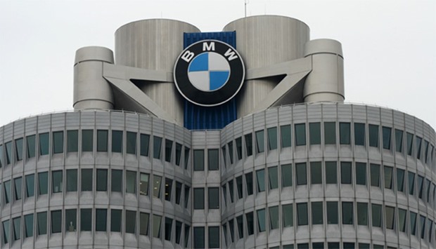The cylinder tower of the German car maker BMW in Munich