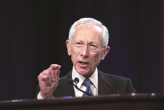 Fed vice-chairman Stanley Fischer speaks at the Economic Club of New York (file). In separate statements yesterday, policymakers at the core of a debate staked out starkly different views, with Fischer saying economic data now points to the u201cfirst stirringsu201d of inflation, and Fed governor Lael Brainard countering that the Fed should not move until inflation proves its u201cpersistence.u201d