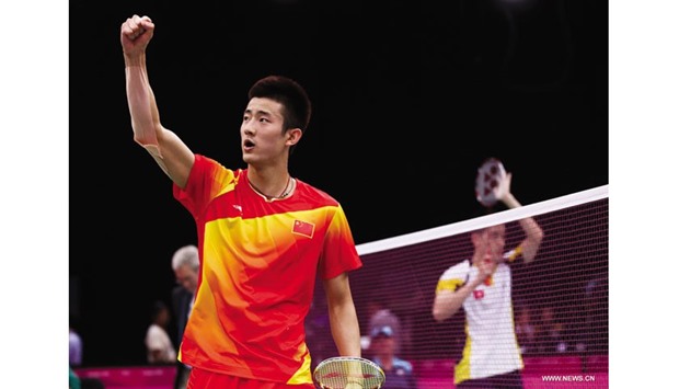 File picture of Chen Long of China