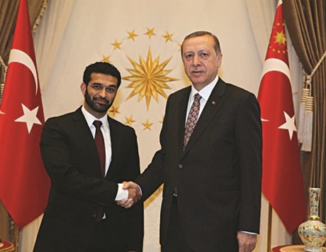 Supreme Committee for Delivery & Legacy Secretary General Hassan al-Thawadi with  Turkey President Recep Tayyip Erdogan in Ankara.