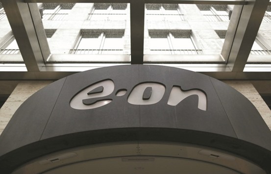 The headquarters of E.ON is seen in Duesseldorf. The German utility giantu2019s shares were the biggest losers on Frankfurtu2019s DAX 30 yesterday, down 3.1% to u20ac8.07.