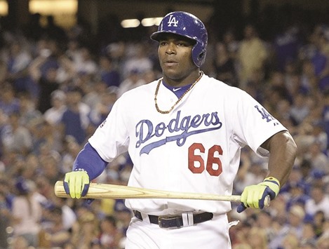 Los Angeles Dodgers outfielder Yasiel Puig.