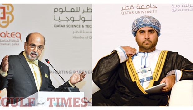Seetharaman emphasising the urgency for building a PPP model. Right:   Al-Yaqoobi underlines the role of e-government programmes in developing SMEs and diversifying economy. PICTURES: Thajudheen