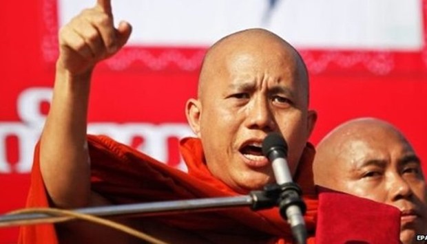 Wirathu, a monk once dubbed the ,face of Buddhist terror,, has led calls for restrictions on Myanmar's Muslim population