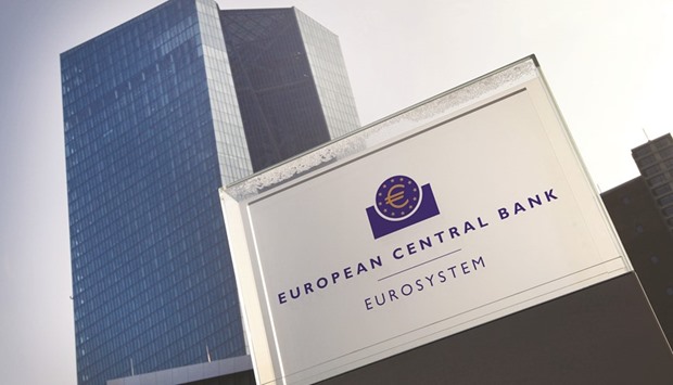 The headquarters of the European Central Bank is seen in Frankfurt. The ECB governing council members meeting on March 9 exchanged views on ways of communicating and sequencing an exit from unconventional stimulus, according to  euro-area central-bank officials.