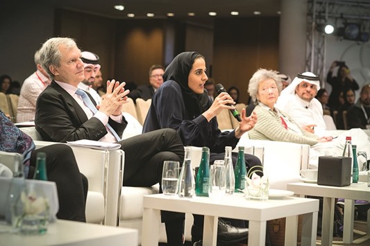 The conference is being held under the patronage of HE Sheikha Al Mayassa bint Hamad bin Khalifa al-Thani, seen here with other dignitaries.
