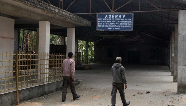 The entrance of the ,Ashray, Home in Jalpaiguri,the centre of an alleged child trafficking scandal