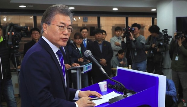 South Korea's presidential candidate Moon Jae-In