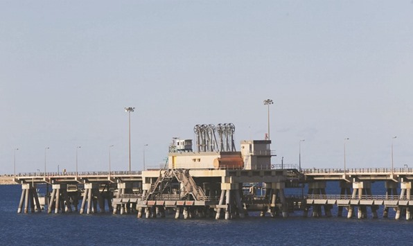 A view of the industrial zone at the oil port of Ras Lanuf, Libya on January 11, 2017. The countryu2019s  crude output dropped 11% as clashes among rival armed groups over the last 10 days led to the closure of some of the biggest oil export terminals, forcing a number of fields to halt production.