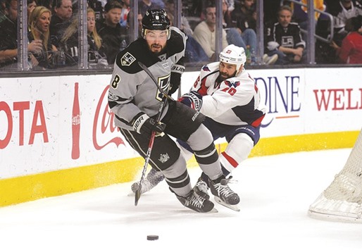 Action during the match between Los Angeles Kings and Washington Capitals at the Staples Center.