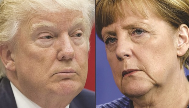 Trump and Merkel ... different strokes