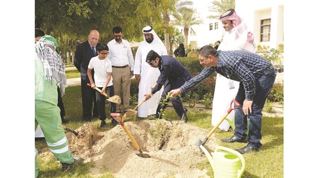 Tree planting at Al Daayen Municipality.