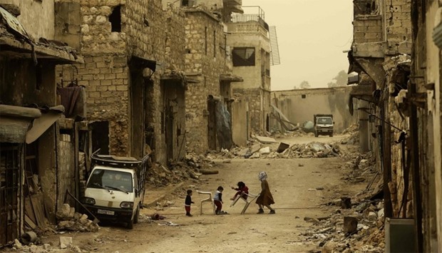 Syrians children playing