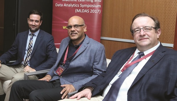 QCRI and Boeing officials at a session. PICTURE: Jayan Orma