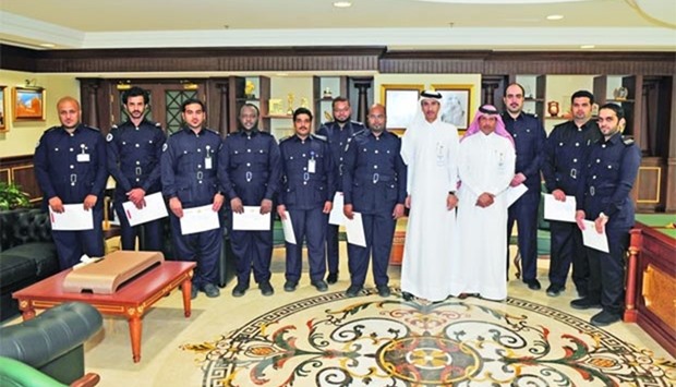 GAC president Ahmed bin Abdullah al-Jammal and another official with the honoured officials.
