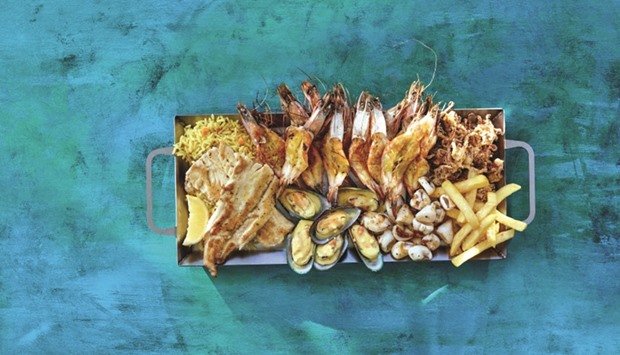 Ocean Basketu2019s platter for two.