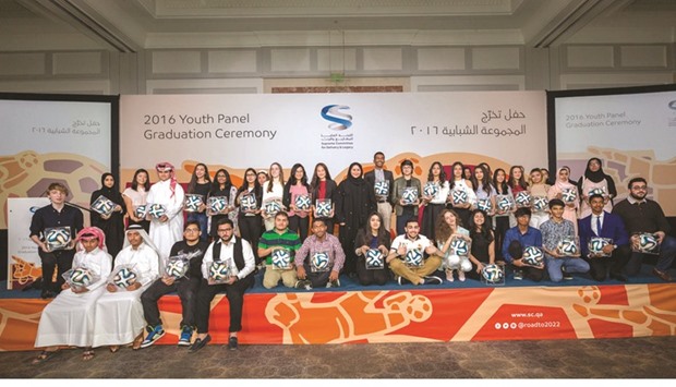 SC Communications Director, Fatma al-Nuaimi, attends the Graduation Ceremony of the Youth Panel Programme 2016 at the Four Seasons Hotel.