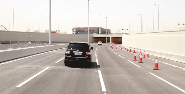 Vehicles passing through the underpass at the new interchange on Al Shafi Street. PICTURES: Jayan Orma