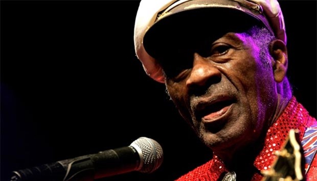 Rock and roll legend Chuck Berry performing at a concert in this 2008 file photo.