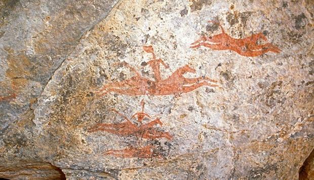 A cave painting in Chad
