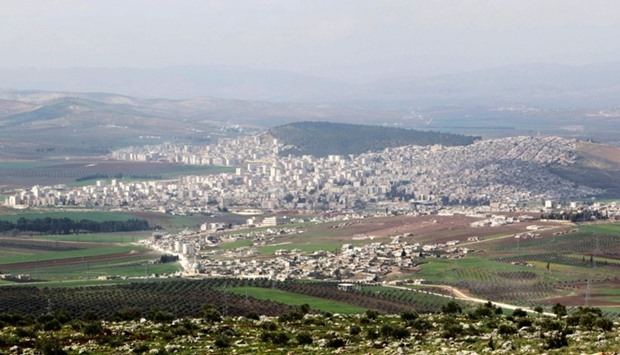 A general view shows the Kurdish-controlled city of Afrin, northern Syria. File picture