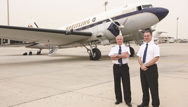 around the globe.  The Breitling DC-3 and its pilots.