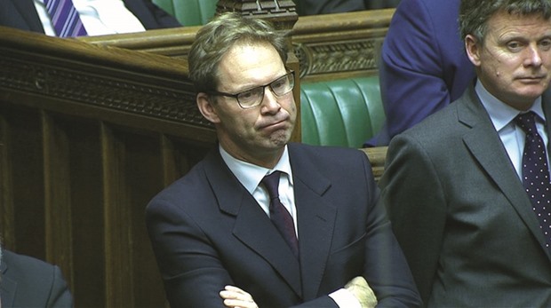 MP Tobias Ellwood listens to speeches in Parliament yesterday.