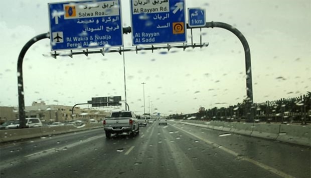 Rain fell at many places across Qatar on Friday. PICTURE: Nasar T K.