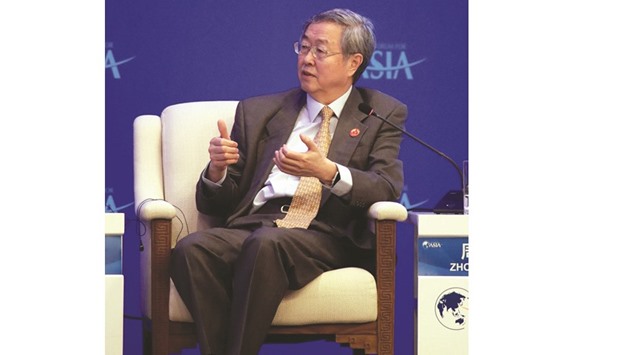 Zhou Xiaochuan, governor of the Peopleu2019s Bank of China, attends Boao Forum, in Hainan province. The central banker for the worldu2019s largest trading nation said the negatives of globalisation are concentrated around employment issues and that retraining workers whose jobs are threatened should be a focus of globalisation.