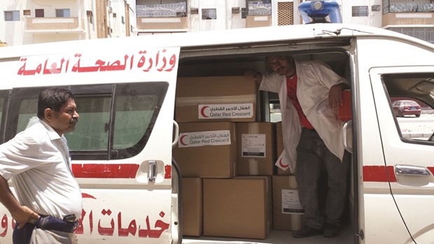 Medical supplies from QRCS.