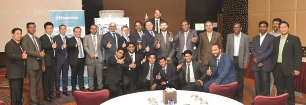 Officials mark the partnership.