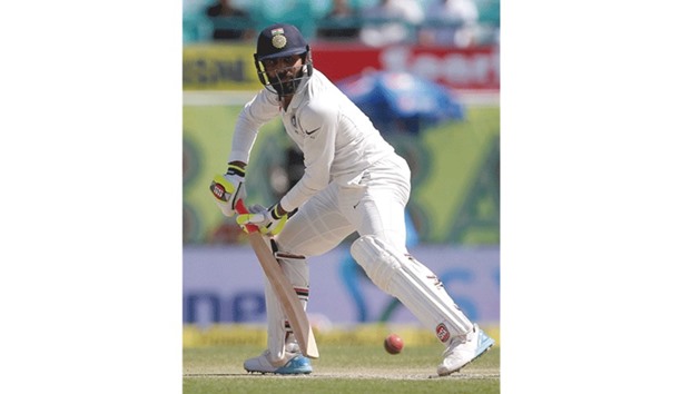 Indiau2019s Ravindra Jadeja proved his worth again yesterday, smashing 63 and claiming three wickets to put India on the verge of victory over Australia. (Reuters)