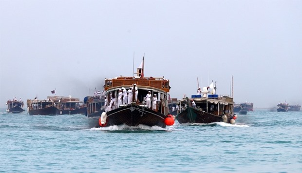 Dhows rule the sea at the previous Senyar championship.