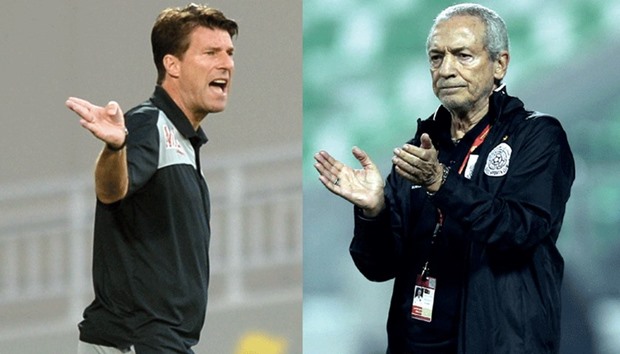File picture of Rayyan coach Michael Laudrup (left) and Sadd coach Jesualdo Ferreira.