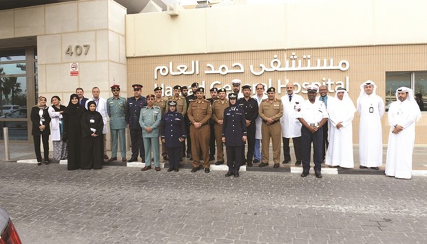 GCC traffic delegation along with HMC officials during their visit.