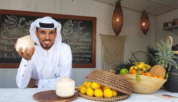 Qatari vegan Ghanim al-Sulaiti promotes organic and healthy food at the annual culinary festival. PICTURES: Joey Aguilar
