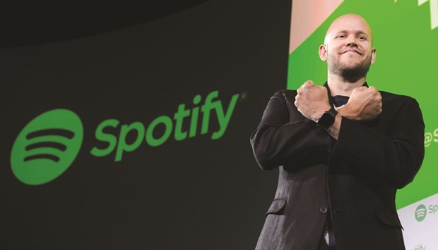 Daniel Ek, CEO and co-founder of Spotify, gestures after a news conference in Tokyo on September 29, 2016. Following Spotifyu2019s announcement on Thursday that it had reached 50mn paid subscribers, Ek made a point of retweeting a comment from Wall Street media analyst Rick Greenfield which pointed to how the company was adding subscribers at an increasingly rapid rate.