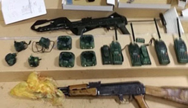 Some of the weapons seized in a series of operations. Picture courtesy: BNA