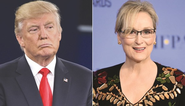 Donald Trump and actress Meryl Streep. Trump took on one of the Hollywood greats, accusing Meryl Streep of being an overrated actress and a Hillary Clinton u201cflunkyu201d after the multiple Oscar winner tore into him at an awards ceremony in what is becoming branded by US Media as new Culture War.