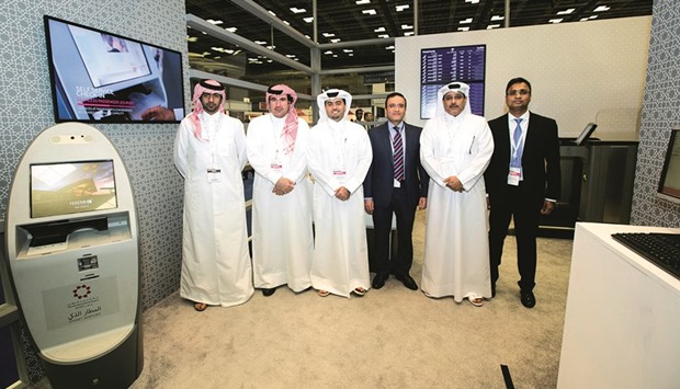 Senior HIA executives at the event. From left: Hareb Ibrahim al-Mohannadi (office manager), Abdulaziz al-Mass, vice-president (Commercial and Marketing),  Badr Mohamed al-Meer, chief operating officer,  Suhail Kadri, vice-president (IT), Saeed Yousef al-Sulaiti, vice-president (Security), Gaush Mohamed, manager (Business Systems).